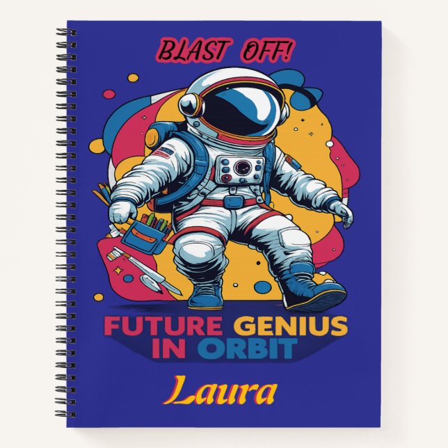 Carnet Astronaute Génie du futur en orbite (Devant)