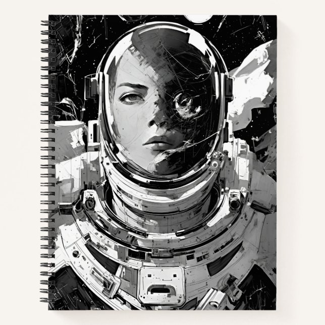 Carnet Astronaute Muse Noir (Devant)
