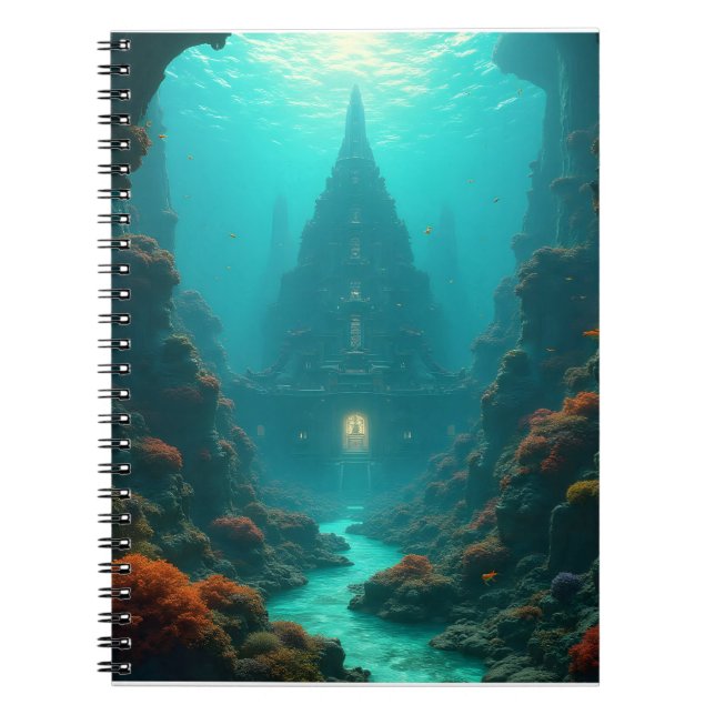 Carnet Atlantis : Un monde de mystère sous-marin et d'ent (Devant)