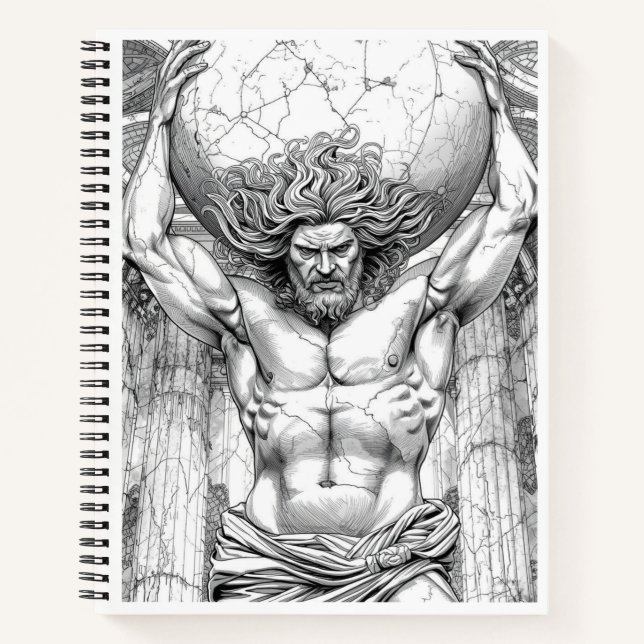 Carnet Atlas Titan Mythology Close-Up Sketch Art Notebook (Devant)