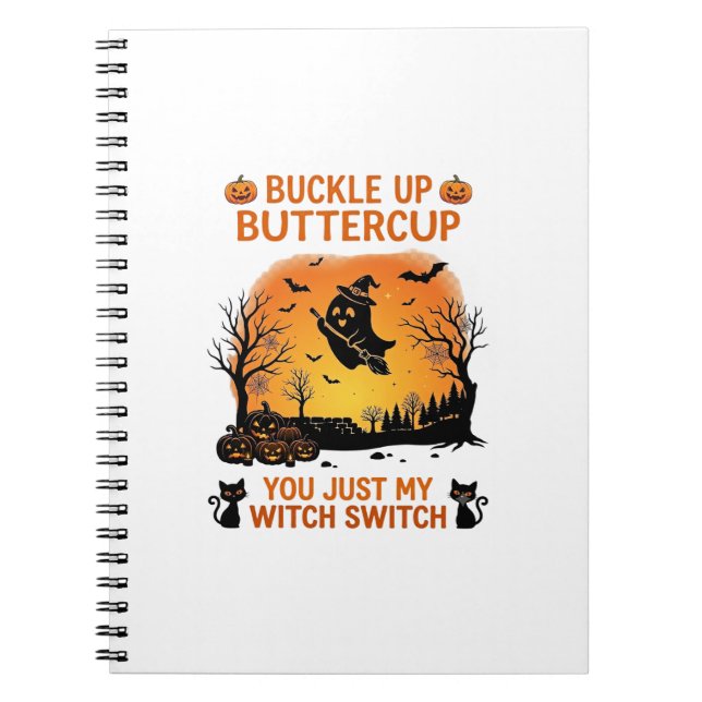 Carnet Attachez-vous Papillon d'Halloween Chapeau de Sorc (Devant)