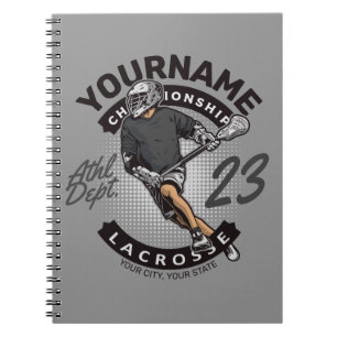 Carnet Attaque de l'équipe sportive du joueur de crosse p