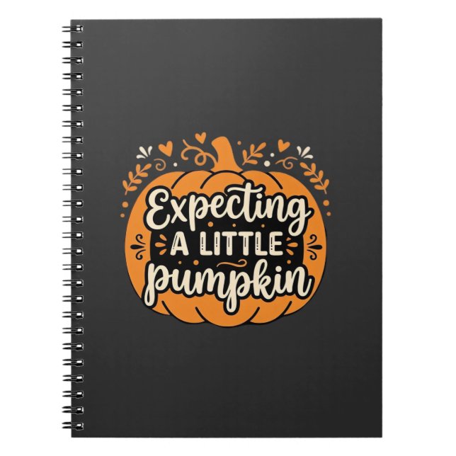 Carnet Attendant un Petit Citrouille Halloween Grossesse  (Devant)