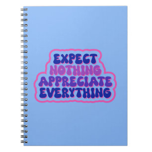 Carnet Attendez Rien, Appréciez Tout Gratitude