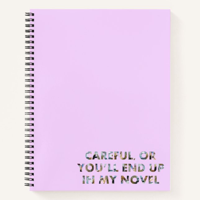 Carnet Attention, ou dans mon roman (avec des visages) Hu (Devant)
