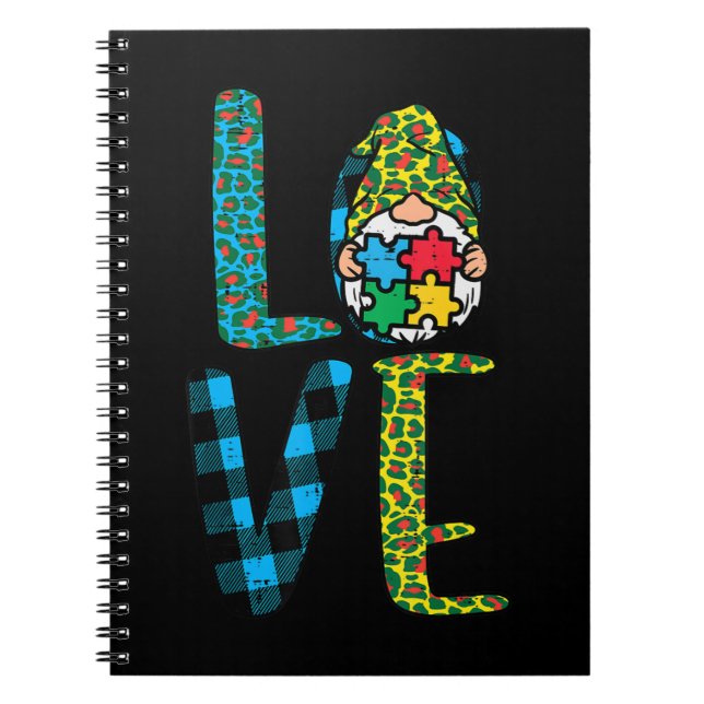 Carnet Attrapez ce mignon Leopard Plaid Love Nordic Gnome (Devant)