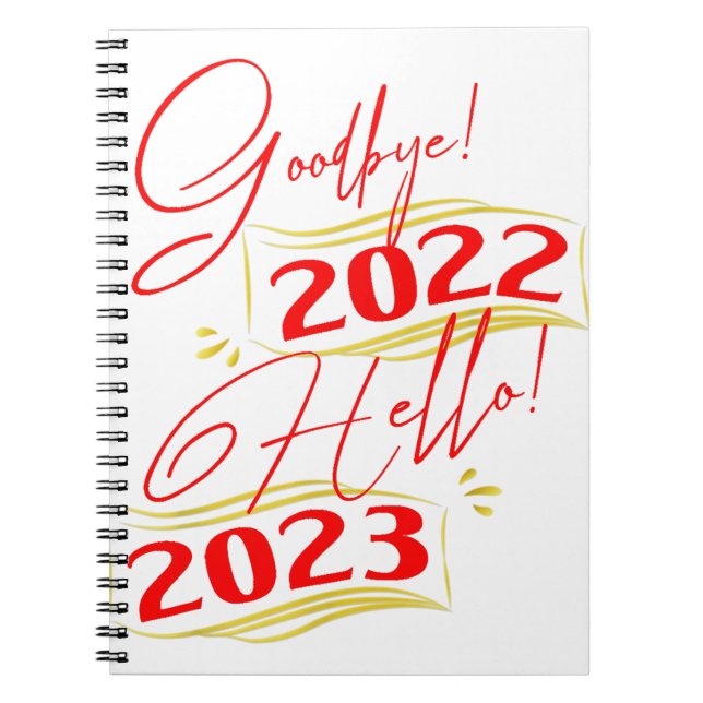 Carnet Au revoir 2022 Bonjour 2023 Nouvel An drôle 2023 (Devant)
