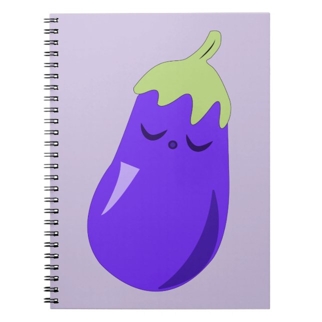 Carnet Aubergine somnolente de bébé (Devant)