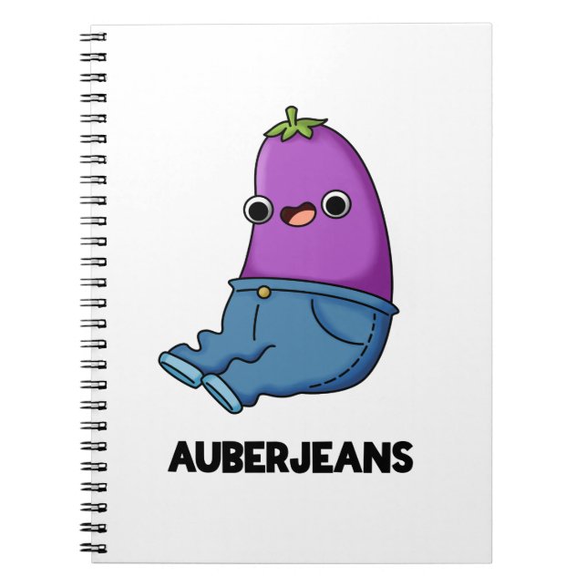 Carnet Auberjeans Drôle de Pun Aubergine  (Devant)