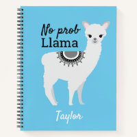 Aucun ProbLlama Personnalisé Cute Llama Blue