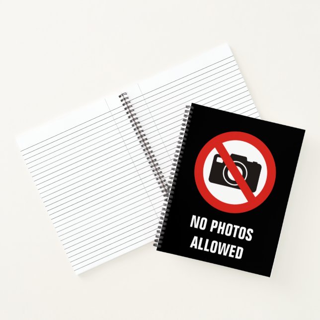 Carnet Aucune photo autorisée (Intérieur)