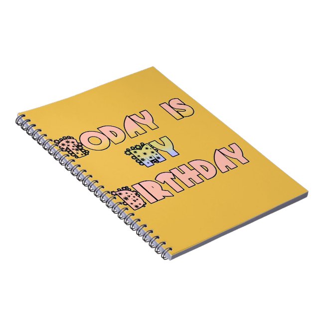 Carnet Aujourd'hui est mon art d'anniversaire (Côté Droit)