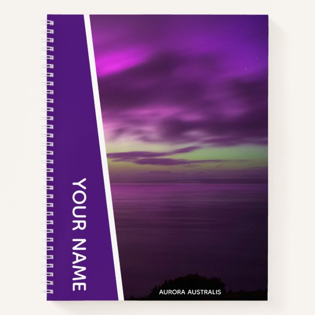 Carnet Aurora Australis Southern Lights Australia Purple (Devant)