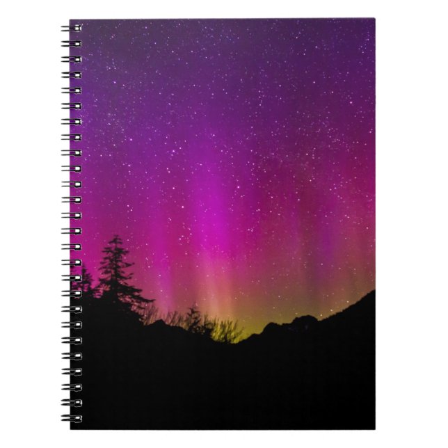 Carnet aurores boréales Aurora Borealis étoile ciel (Devant)