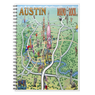 Carnet Austin Round Rock Texas Fun Map