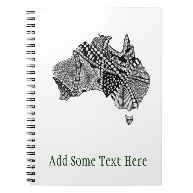 Carnet Australie Carte Doodle (Devant)