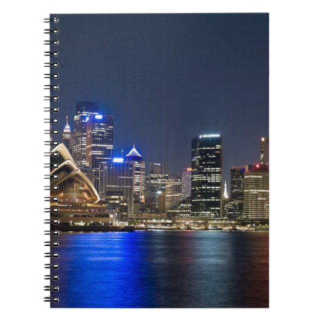 Carnet Australie, Sydney. Skyline avec l'Opéra vu (Devant)