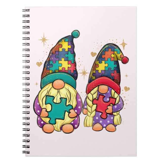 Carnet Autisme couple Gnome (Devant)