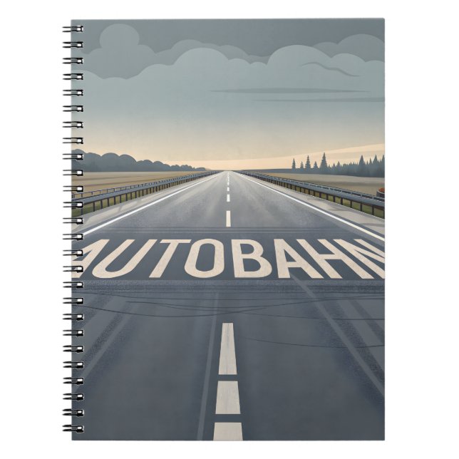 Carnet Autobahn Infinite Road Perspective Art (Devant)