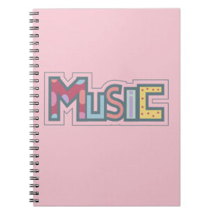 Carnet autocollant de musique coloré
