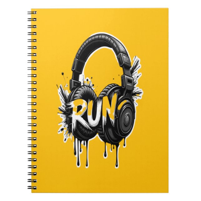 Carnet Autocollant Street Art Casque RUN (Devant)