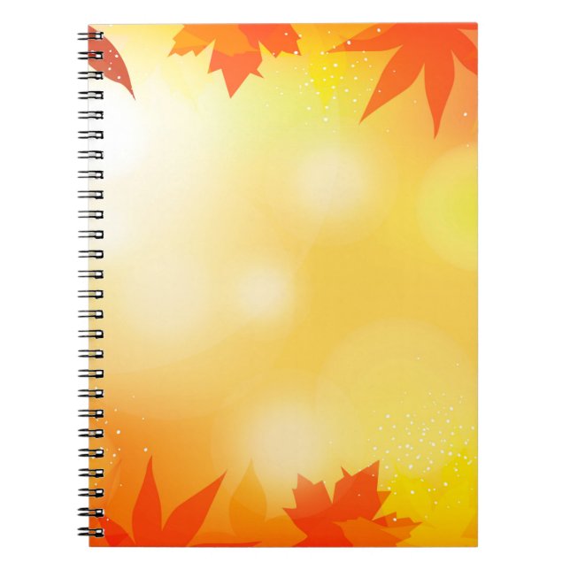 Carnet Automne arrière - plan bokeh chute nature (Devant)