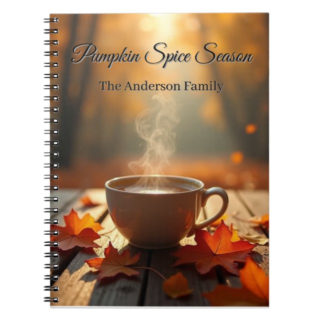Carnet Automne au parfum de citrouille personnalisé (Devant)