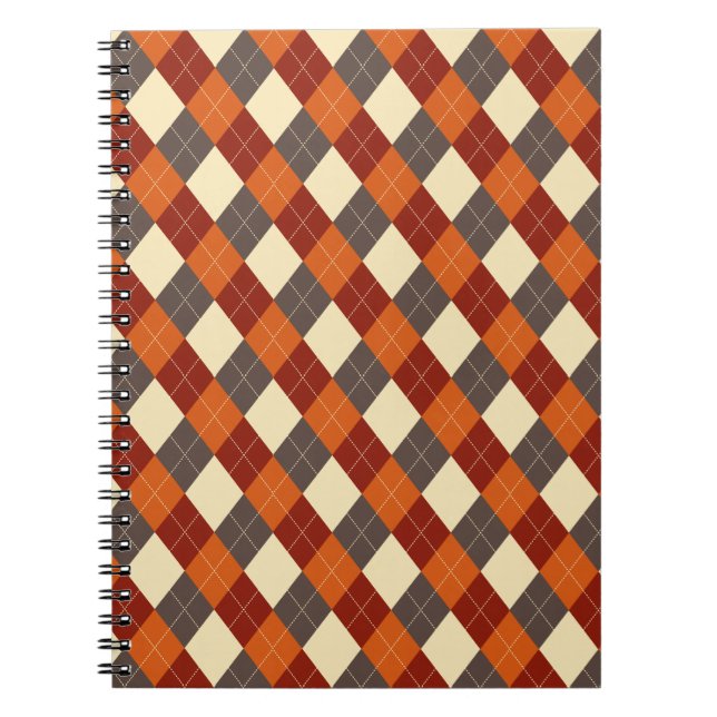 Carnet Automne/Automne En vichy motif (Devant)