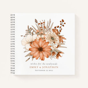 Carnet Automne Florals Souhaite pour les nouveaux mariés