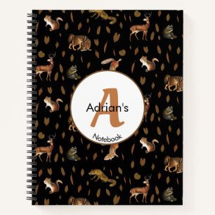 Carnet Automne Forêt Animaux Automne Feuilles École Monog