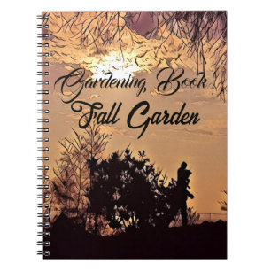 Carnet Automne GWatercolor Coucher du soleil Jardin