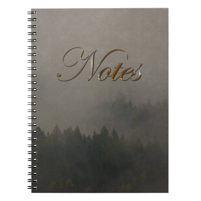 Carnet Automne Moods Misty Forest Photo Art Nature Scène (Devant)