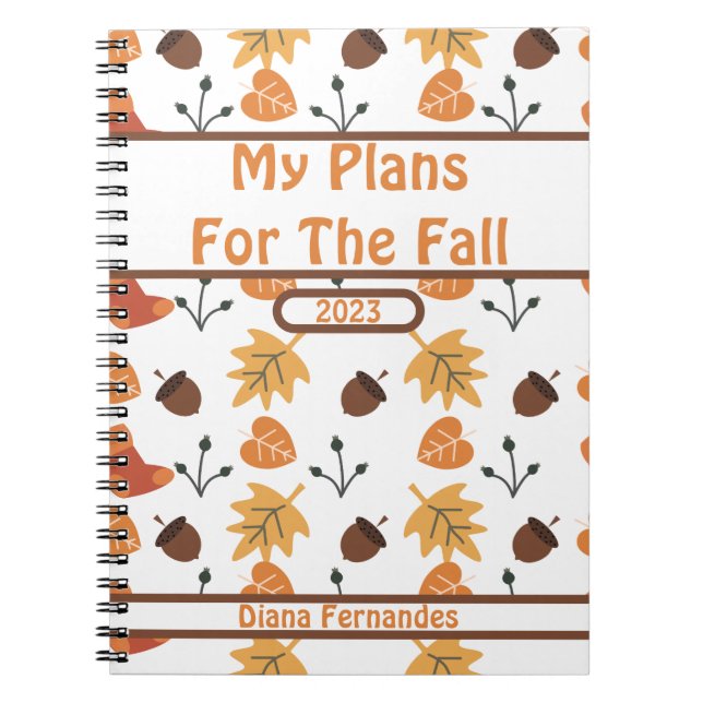 Carnet Automne personnalisé (Devant)