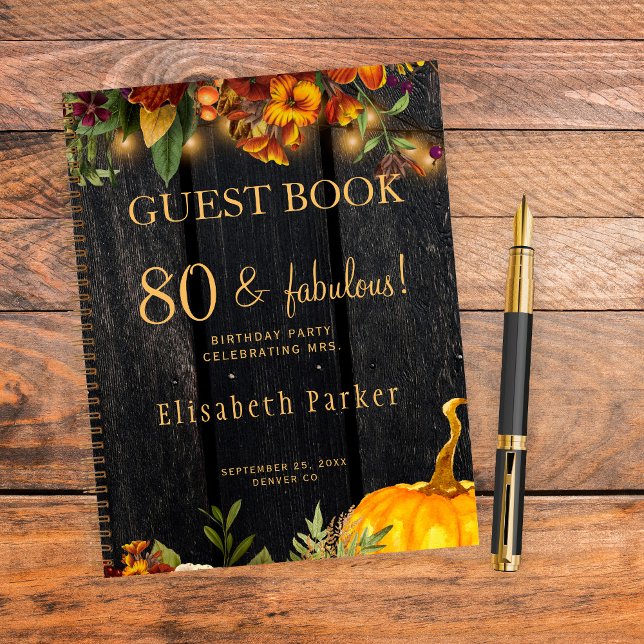 Carnet automne rustique automne n'importe quel âge annive (Créateur téléchargé)