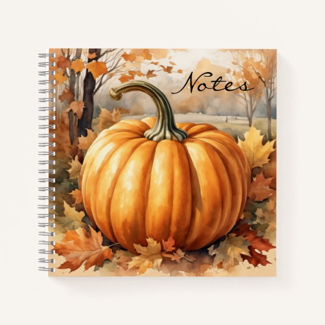Carnet Automne Saison Automne Thème Citrouille (Devant)