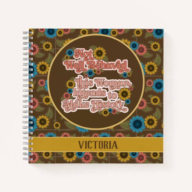 Carnet Autonomisation des femmes Rétro 60s & les années 7 (Devant)