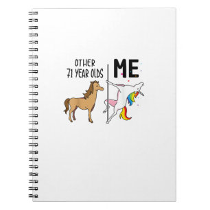 Carnet Autres cadeaux de licorne 71 ans anniversaire et m