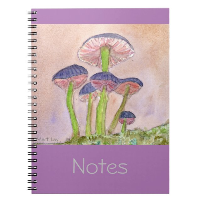 Carnet aux champignons pastel magiques (Devant)