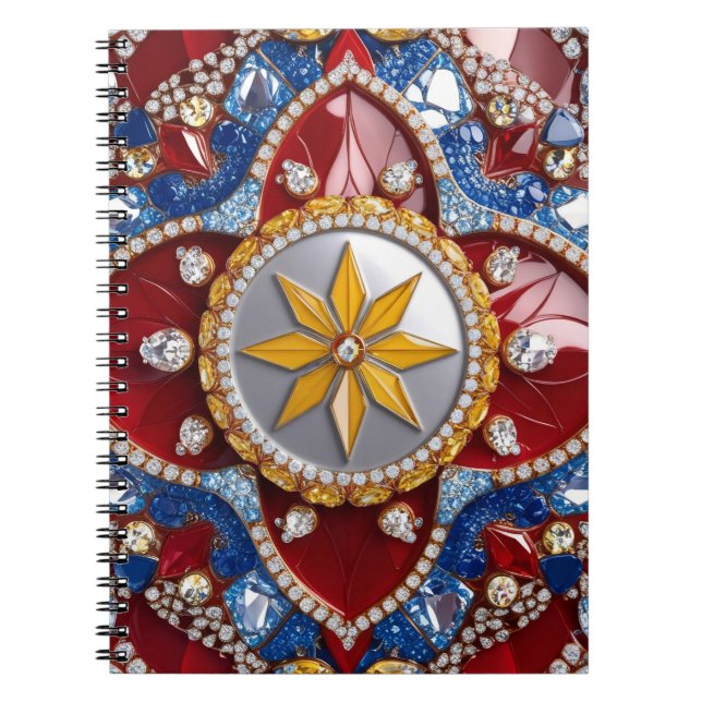 Carnet aux couleurs colombiennes Design abstrait (Devant)