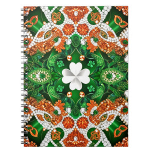 Carnet aux couleurs irlandaises Design abstrait