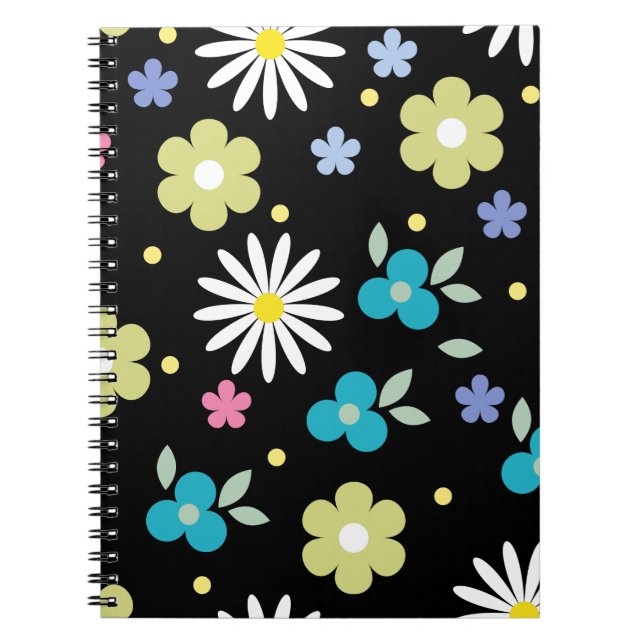 Carnet aux fleurs colorées (Devant)