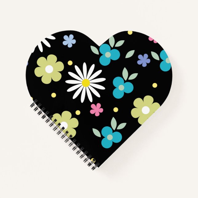 Carnet aux fleurs colorées (Devant)