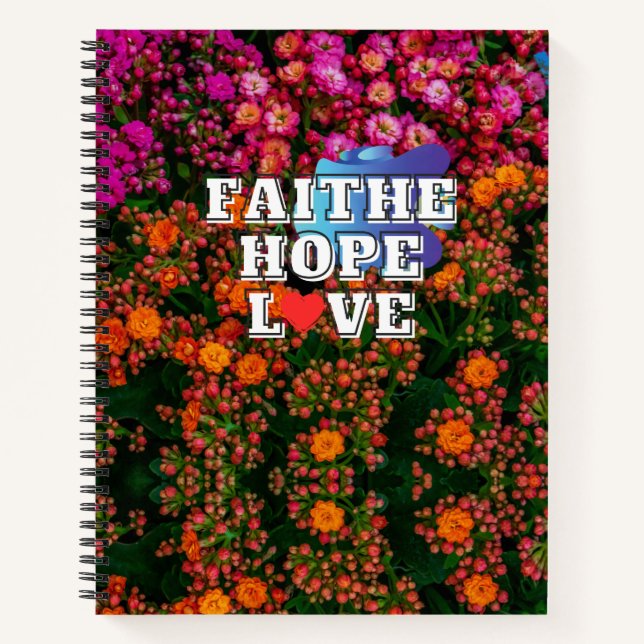 Carnet aux fleurs colorées (Devant)