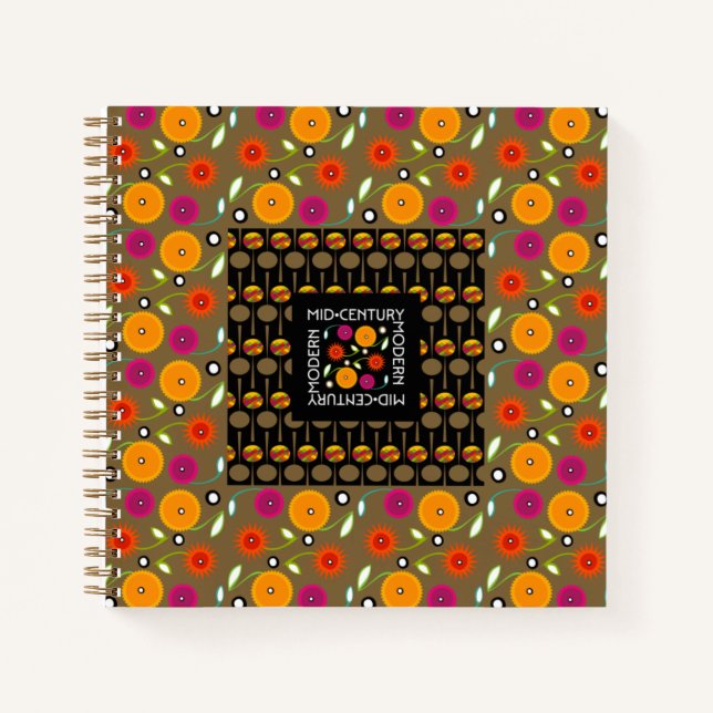 Carnet aux fleurs du milieu du siècle (Devant)