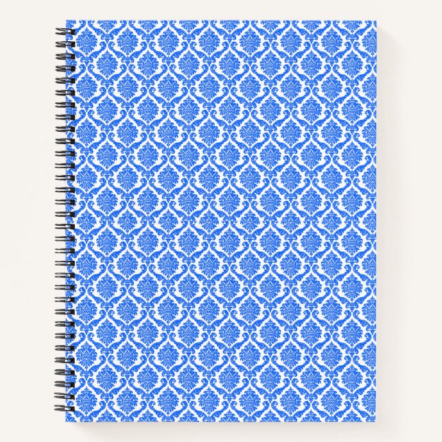 Carnet aux motifs fleuris bleus (Devant)