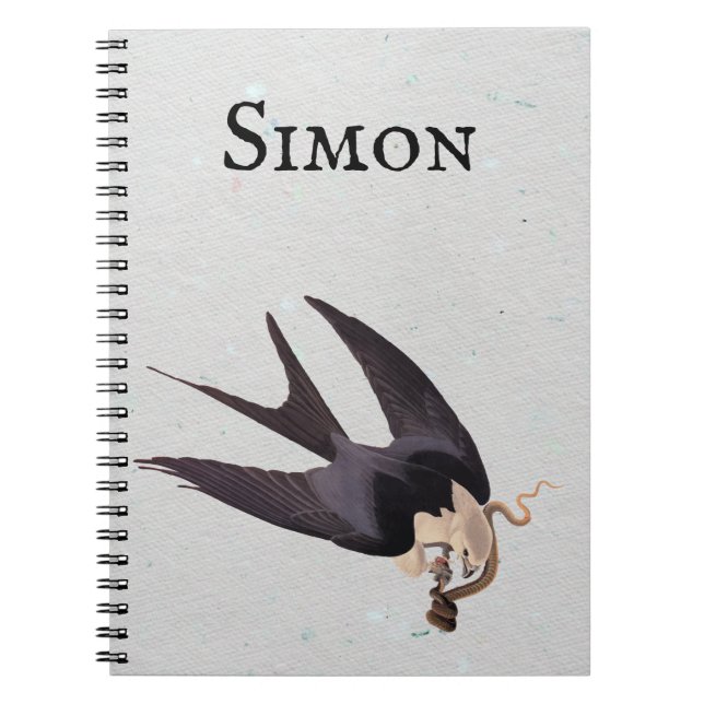 Carnet Avaler Queue Hawk avec Serpent Vintage Audubon (Devant)