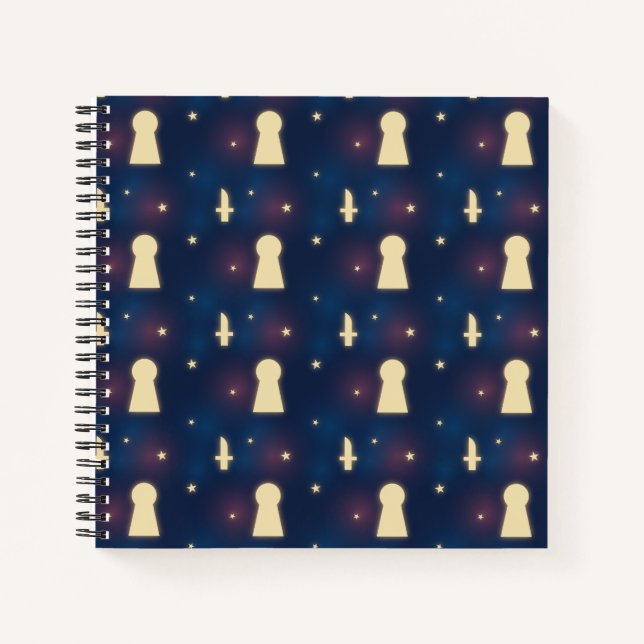 Carnet Avec Clavier De Couteau De Nuit Starry Moti (Devant)