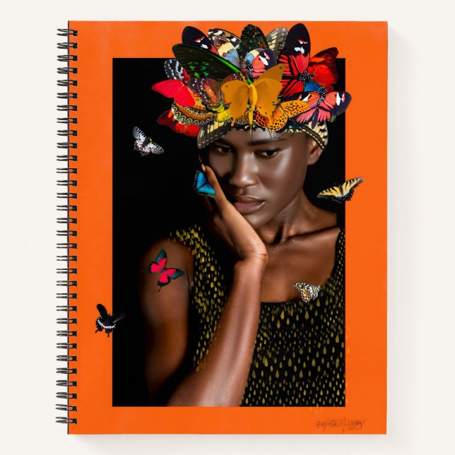 Carnet avec conception abstraite de Butterfly Gele (Devant)