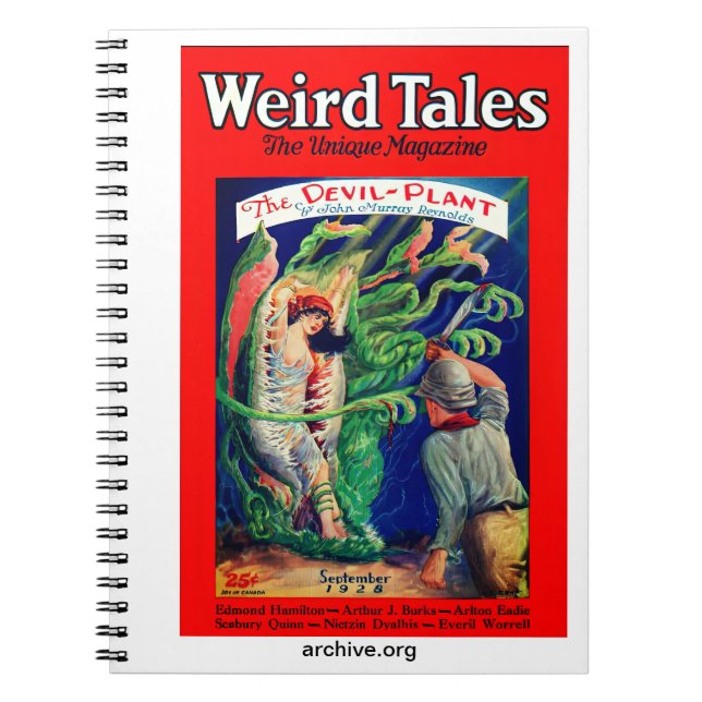 Carnet avec couverture du magazine Weird Tales en  (Devant)