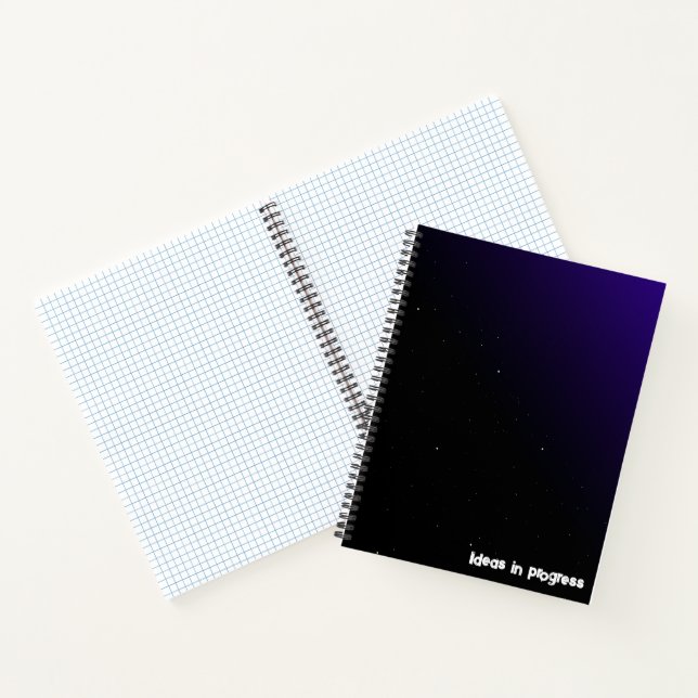 Carnet Avec Dégradé Violet Et Motif Espace (Intérieur)